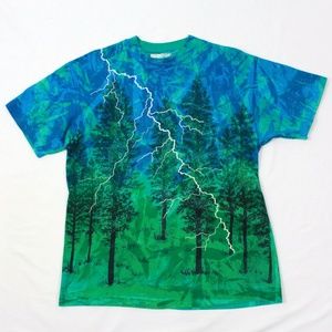 VTG 80's Color Art T-shirt Artist Signed Landscape